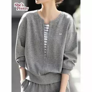 [하프클럽/쉬즈프리티]이너스트라이프V라인맨투맨