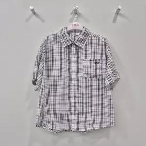 소이 동백01 소이 5부 유니 루즈핏 체크 셔츠 26M5353
