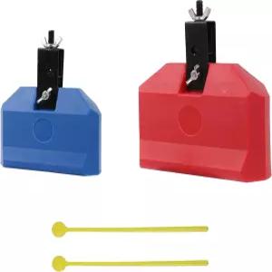 Bstinay 2PCS 플라스틱 뮤지컬 타악기 블록 170×150×50MM 레드 블루