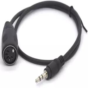 PIIHUSW 3.5mm 5핀 DIN MIDI 케이블 플러그 여성용 3.5 1/8인치 TRS 스테레오 남성 잭 컨버터 50cm