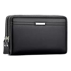 [골드스마일]남성 고급 더블 지퍼 장지갑 클러치백 캐주얼지갑 대학생지갑