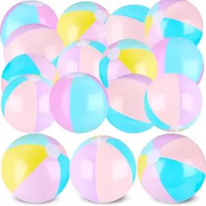 소나룬 6개 풍선 비치볼 벌크 파스텔 수영 파티용 여름 물놀이 선호