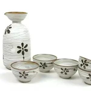 주병 일본술잔 찻잔 무늬 세트 술병 도자기술잔 술잔세트
