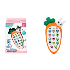 당근모양 전화장난감 소리감각발달 완구 숫자놀이 유치원 아기리모콘