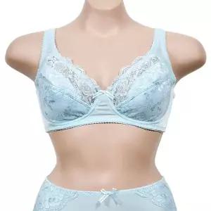 자수 우아한 레이스 빅사이즈 노와이어 B컵 브라 WFJ6969