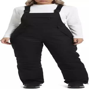 DAFENGEA 여성 스키 빕스 스노우 팬츠 조절 가능한 스트랩 전체 - 방수 단열 야외 스노보드