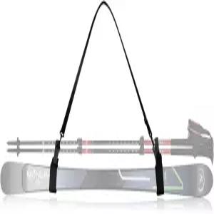 QOGIR 스키 스트랩 및 폴 캐리어 간편한 운송 장비 스노보드 운반 시스템을 위한 조절 가능한 쿠션형 어깨