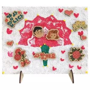 미술교구- 볼클레이 우드 펜던트 카네이션 액자 4인용 실습교구