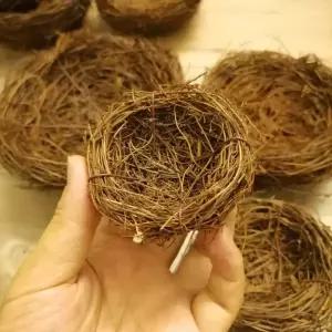 미니 메추리 접시 둥지 새둥지 새집 지푸라기 앵무새