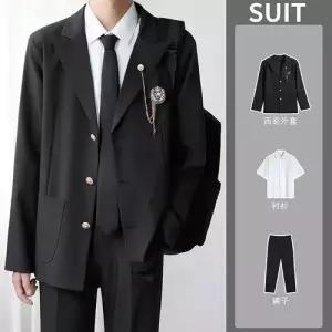 토르 남사친 제복 정장 학생 쓰리버튼 양복 셔츠 반바지 패션 OPH1