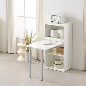 접이식 폴딩테이블 콤비 수납 확장 원룸 렌지대식탁겸용 겸식탁 형식탁 용식탁 장식탁 정리장 슬라이 공간