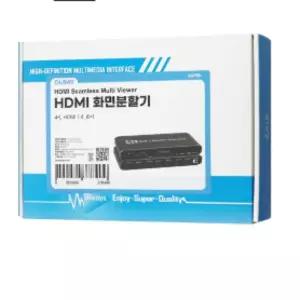 HDMI CCTV 6채널 동시출력 화면 분할기 4K UHD 리모컨 조작 9개 모드 회사 업무공간 보안 중계실 방송국