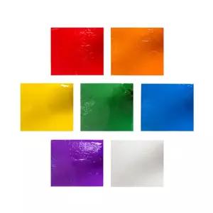 셀로판지 7색 세트 275x250mm 50개입다색지 만들기교구 만들기지 컬러종이 필름지