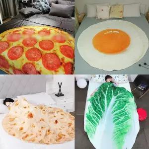 블랭킷 빅사이즈 푸드인싸담요 이불 음식 원형 쇼파