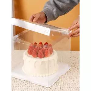 투명케이크상자 포장박스 디저트 생일 홈파티 4인치홑겹 기념일 생일선물 100개 베이커리 Wooden Cake Topper