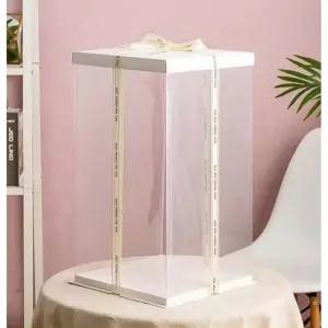 투명 케이크 대형 상자 인치 카네이션 박스 인형 케이스 50개 부루네 꽃자재 10개