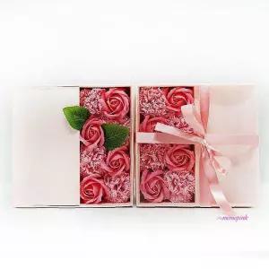 핑크 플라워 용돈박스 비누꽃 돈꽃상자 장미 카네이션 플라워용yza733