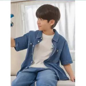 [백화점 정품] 탑텐 키즈 헤지데님 셔츠MKG2WC3011-IC ( 택가격과 다를 수 있습니다)