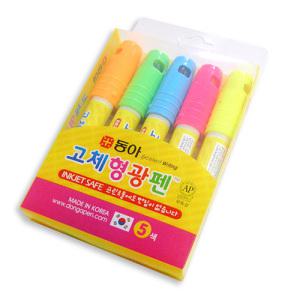 [e모든문구]동아 고체 형광펜 5색세트/jetstick/제트스틱