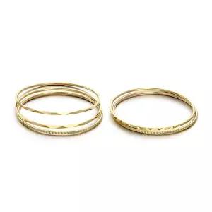 14K 컷팅 실반지 5개 SET