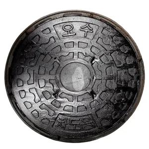 오수맨홀 뚜껑 교체 원형 주철 오수맨홀뚜껑 600mm 이면도로용