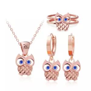 [메리그린] 14K 골드핀 귀걸이 패션 목걸이 반지 3종 SET