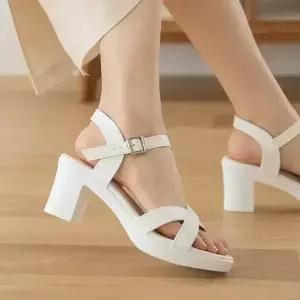 [분홍코끼리]Vol.2 감동착화 가보시 통굽샌들(7cm)_크로스