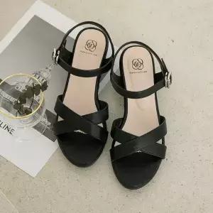 [분홍코끼리]Vol.2 감동착화 가보시 통굽샌들(5.5cm)_크로스