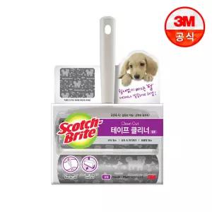 3M 대형 펫케어 클린컷 필름형 테이프클리너 핸들 1개 리필 2입 강아지팩