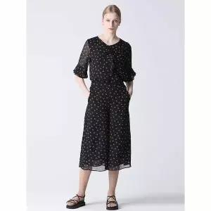 [하프클럽/르오트]플로럴 쉬폰 프린트 팬츠