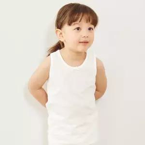 유니프랜드 유아동 오가닉 무형광 여아 3매입 백물런닝