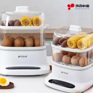 키친아트 에코 스티머 2단 전기찜기 KSJ-ST800W 자동보온 예약기능 만두 고구마 계란찜기