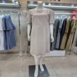 라운드넥 H라인 밑단배색  정장원피스(P252O051)