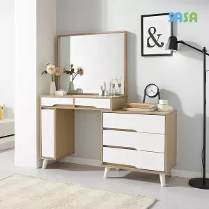 (E)데코라인 셀럽 하이그로시 3단서랍형 인출식 화장대세트