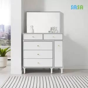 데코라인(매장상품) 도로시 3단 서랍 인출식 화장대+거울