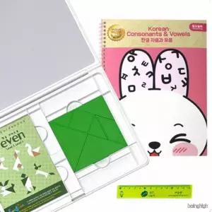 어린이 한글 자음 모음 자석 칠교놀이 학습 보드 교구 창의력 발달