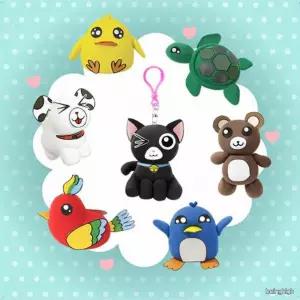 어린이 초등학생 DIY 클레이 점토 공예 동물 캐릭터 열쇠고리 만들기 세트