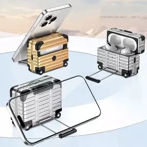 에어팟 4 프로2 예쁜 캐리어 하드 케이스 폰 거치대