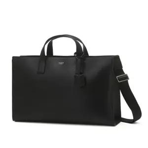 헤지스 액세서리 26SS [16인치 노트북 수납가능][KEVIN]블랙 참장식 서류형 크로스 겸용 토트백 HJBA6E850