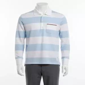 [톰브라운]THOM BROWNE RWB 트리밍 럭비 스트라이프 긴팔 카라티 MJP167A J0049 452 823853