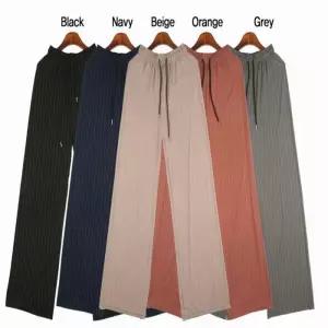 [라일리여성의류] Rly 와이드팬츠 스트라이프 5color 세로 고무줄바