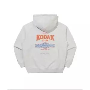 (국내매장정품) 코닥 KODAK 스노우 워싱 그래픽 후드 티셔츠 WHITE MELANGE K6123LHDO1WMG 201862