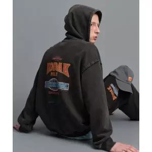 (국내매장정품) 코닥 KODAK 스노우 워싱 그래픽 후드 티셔츠 BLACK K6123LHDO1BLK 201292