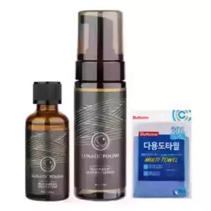 불스원 루나틱폴리시 페더소프트 레더케어 세트 크리너140ml코트50ml 다용도타월