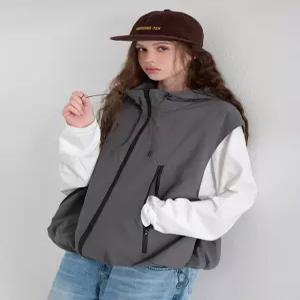 [제작] 라이트윈드 루즈핏 후드 베스트 86355 빅사이즈 여성의류