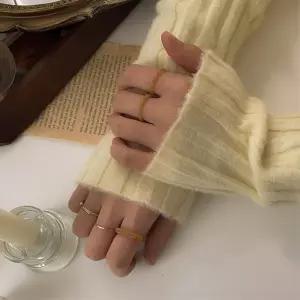 얇은 골드 호마이카 실반지 세트 미스링 캐주얼 장식