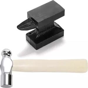 유언 1.1파운드 미니 혼 앤빌 벤치 블록 주얼리 제작 및 수리용 스탬핑 해머 실버스미스 대장간 키트용