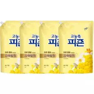 피죤 고농축 섬유유연제 써니가든 리필 1.6L 4개