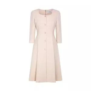 [JJ지고트](의정부점)버튼 장식 스퀘어넥 플레어 원피스 (GS4A0OP331)