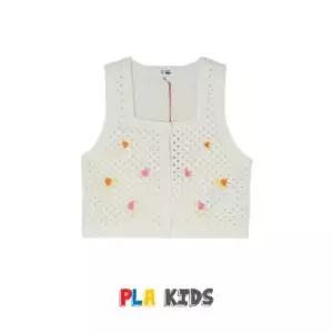 [KIDS]꽃자수 크로셰 니트 베스트 PP2KV663
